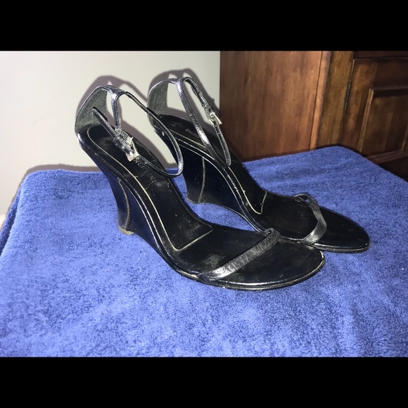 Women’s Black Strappy Sandals - Picture 1 of 5